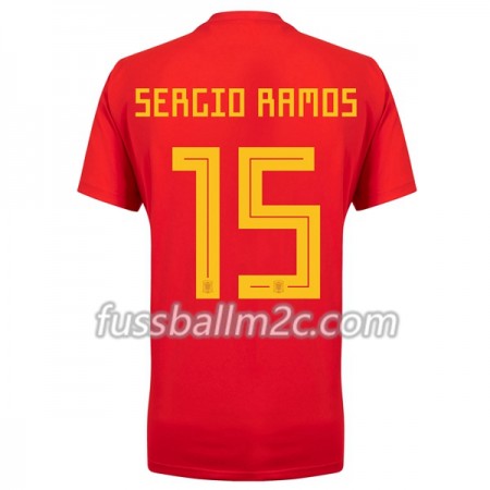 Fußballtrikots Spanien Ramos 15 Heim Trikotsatz WM 2018